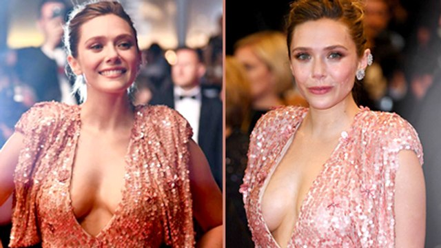 Elizabeth Olsen BRALESS At 2017 Cannes Film Festival | Flashes Eye-Popping Cleavage