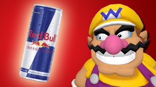 Wario drinks Red Bull