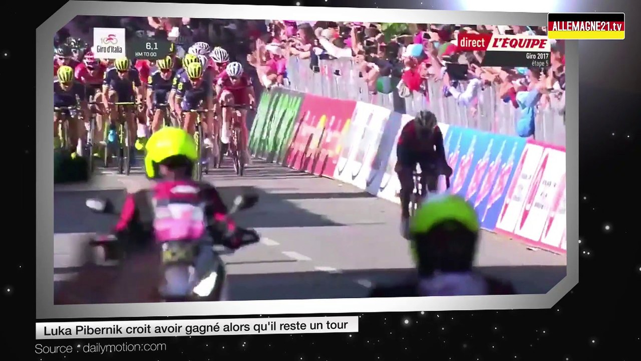 Luka Pibernik croit avoir gagné alors qu'il reste un tour
