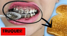 5 TRUQUES caseiros para CLAREAR os DENTES instantaneamente! Simple Life Hacks