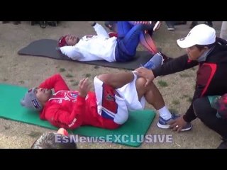 MANNY PACQUIAO KILLS FIRST ABS SESSION OF THE DAY!!! 3 DAYS AWAY FROM FIGHT NIGHT!!!