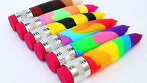 DIY Super Colors Play Doh Pencils Modellling Clay Play Doh Ice Cream Popsicles Umbrella Learn Color-GNrcW5Ff