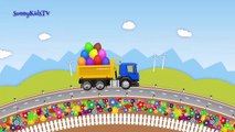Trucks cartoon for children Learn fruits Surprise eggs Compilation videos for kids-UUQ1c