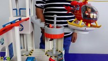 Fireman Sam Ocean Rescue Playset Toys Unboxing Kids Playing  Rescue Helicopter Ckn Toys-IMMOgFu