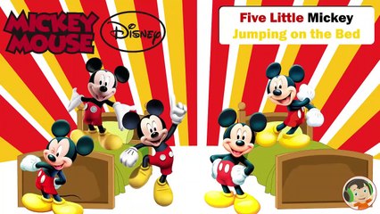 Five Little Mickey Jumping on the Bed - Kids song - Nursery Rhymes-mrkXO8Bn