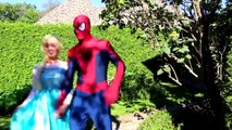 EVIL ELSA & Spiderman vs Frozen Elsa & Spiderman! w_ Bad Baby Joker Maleficent Spidergirl & Candy!-cih3z9ZL