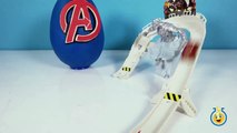 Hotwheels Avengers Tower Takeover Race Track & Play Doh Surprise Egg with Iron Man, Captain America-bknHcLH