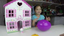 Big Purple Egg Surprises Golden Kinder Surprise Egg Toys HELLO KITTY DOLL HOUSE PLAYSET Frozen Anna-IlpQY