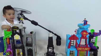 Epic Batman Superman Fight Super Hero Flight City Playset Unboxing With Ckn Toys-6q