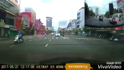 Sh sang đường không quan sát bị ôtô tông bay lên nóc capo: Tội ông ôtô