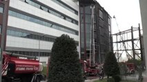 Küçükçekmece'de Hastane Ek Hizmet Binası Inşaatında Yangın