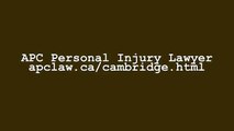Injury Lawyer Cambridge - APC Personal Injury Lawyer (519) 957-2044