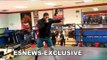 Dominic Wade Gets Ready For GGG Shadow Boxing At Sugar Ray Leonard Gym - waEsNews Boxing