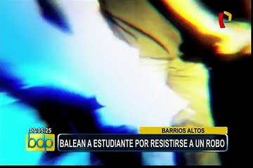 Cercado de Lima: Joven baleado en el cuello se encuentra estable en hospital Dos de Mayo