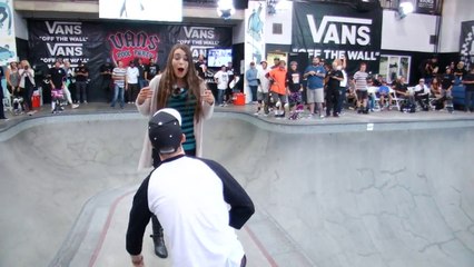 Demande en mariage surprise en compète de Skateboard !