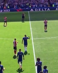 John Terry leaves the pitch in the 26th minute to a standing ovation and guard of honour. Captain. Leader. Legend. 