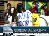 Brasileños radicados en Argentina tambien exigen renuncia de Temer