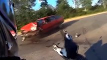 OMG _ FATAL CRASH Motorcycle VS CAR [Scary Crash]hgfhf