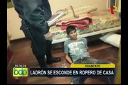 Huancayo: ladrón se esconde dentro de ropero tras ser descubierto