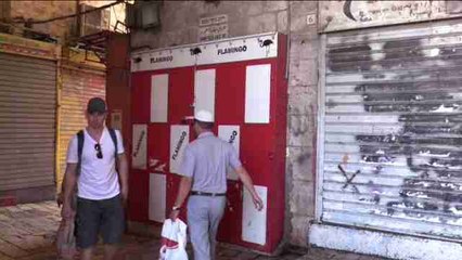 Los palestinos reciben a Donald Trump con una huelga general