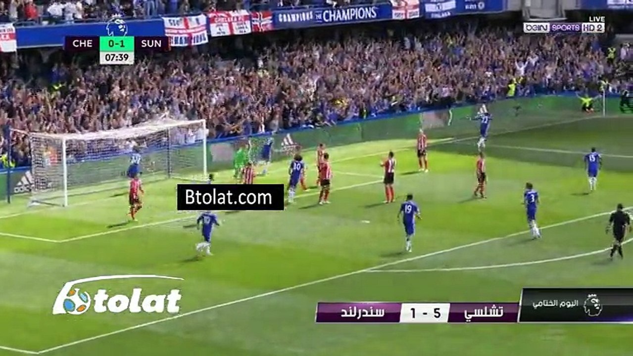 اهداف مباراة تشيلسي وسندرلاند (5-1) الدوري الانجليزي