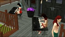 Los Sims - Dos bellezas ensayando con el piano
