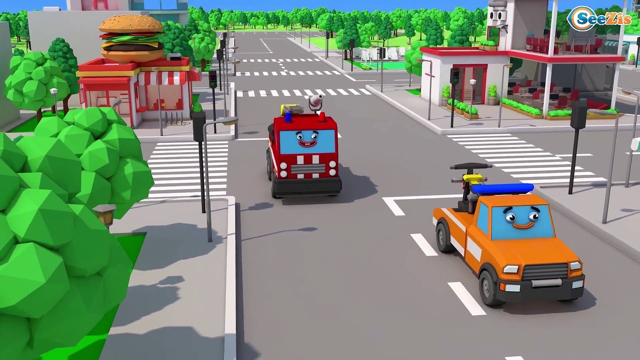 COLOR Tow Truck Cartoon for kids with Cars for babies! | Autos für Kinder | Машинки для детей