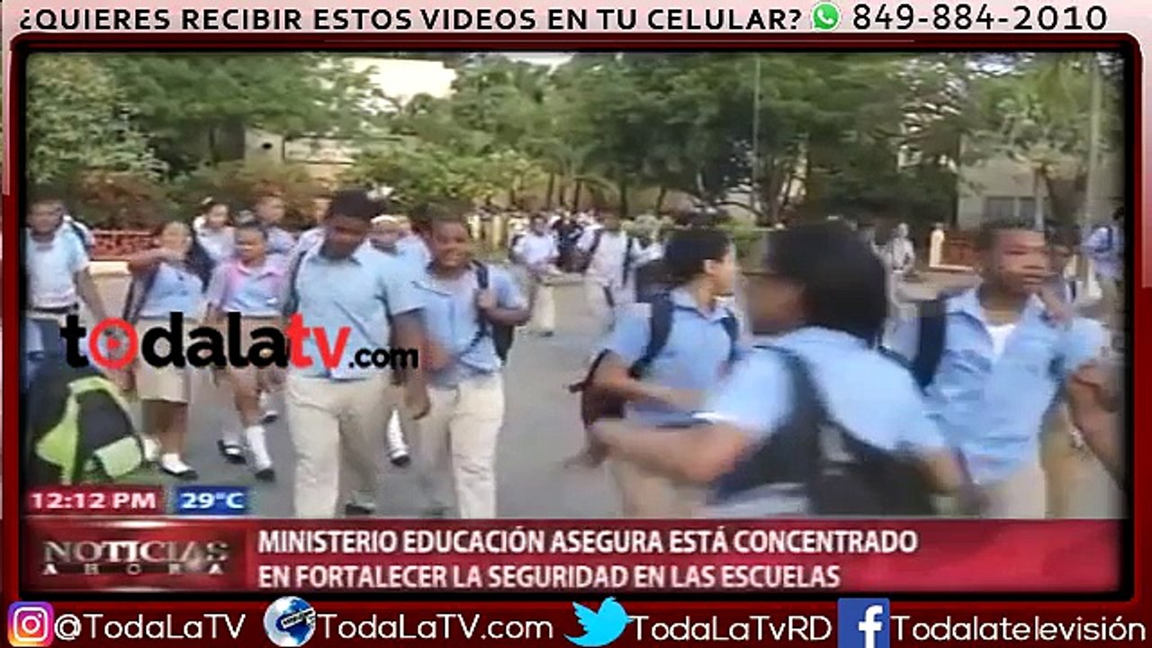 Ministerio de Educación asegura está concentrado en fortalecer la seguridad en las escuelas-Noticias Ahora-Video
