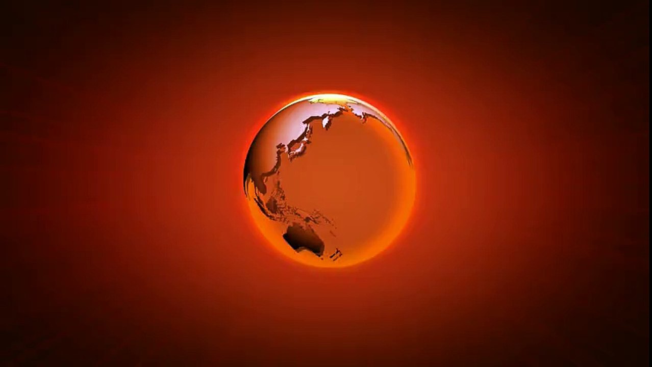 Rotating World Orange Black Background