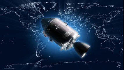 Spinning Space Shuttle In Space