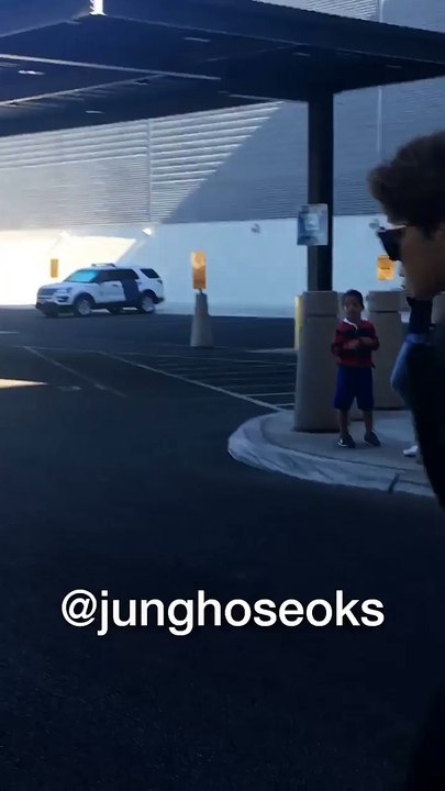 FANCAM] BTS BILLBOARD LAS VEGAS AIRPORT RAP MONSTER SMILE