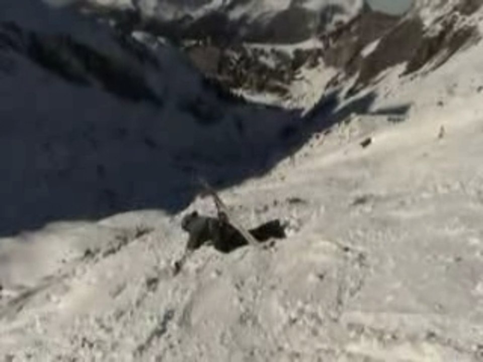 Chute ski - Paulo - Les Bronzes d'Aigle Azur font du Ski