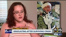 Teen graduates on time after surviving serious crash