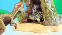 TOY DINOSAUR FIGURES Saichania vs Giganotosaurus Dinosaurs Fight Schleich 2-pack Toy Review-oXpSHu