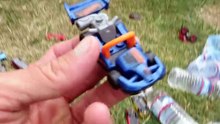 Hot Wheel Cars In The Potty and Toy Crane Fun-Mk