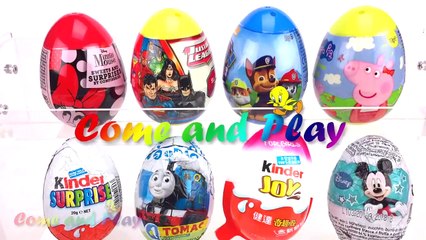 下载视频: Super Surprise Eggs Kinder Surprise Kinder Joy Disney Mickey Mouse Peppa Pig Paw Patrol For Kids-FoDc-HfLb