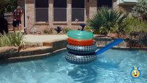 GIANT Inflatable Shark, Water Balloons Fight & Pool Tricks w_ Water Toys Family Fun Video for Kids-Ic_ZQWW