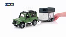 Land Rover Defender Station Wagon mit Pferdeanhänger -- 02592 -- BRUDER Spielwaren-aeEesrE