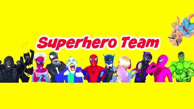 Spiderman vs Joker vs Batman - Spiderman Becomes A Spider! w_ Pink Spidergirl - Fun Superheroes -)-aaW