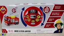 Fireman Sam Drive & Steer Jupiter Remote Control Fire Engine Toy Unboxing And Testing Ckn Toys-R0b