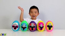 Power Rangers Ninja Steel Play-Doh Surprise Eggs Opening Morphing Fun With Ckn Toys-sk_rh70B