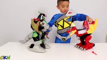 Power Rangers Dino Super Charge Rumble N Roar T-Rex Zord Toys Unboxing Playing Ckn Toys-mv_m5Zlgb
