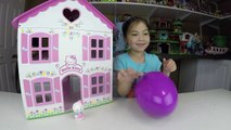 Big Purple Egg Surprises Golden Kinder Surprise Egg Toys HELLO KITTY DOLL HOUSE PLAYSET Frozen Anna-IlpQ