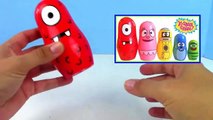 Yo Gabba Gabba Stacking Cups! Learn Colors Nesting Dolls Dinosaur with Surprise Toys ToyBoxMagic-K