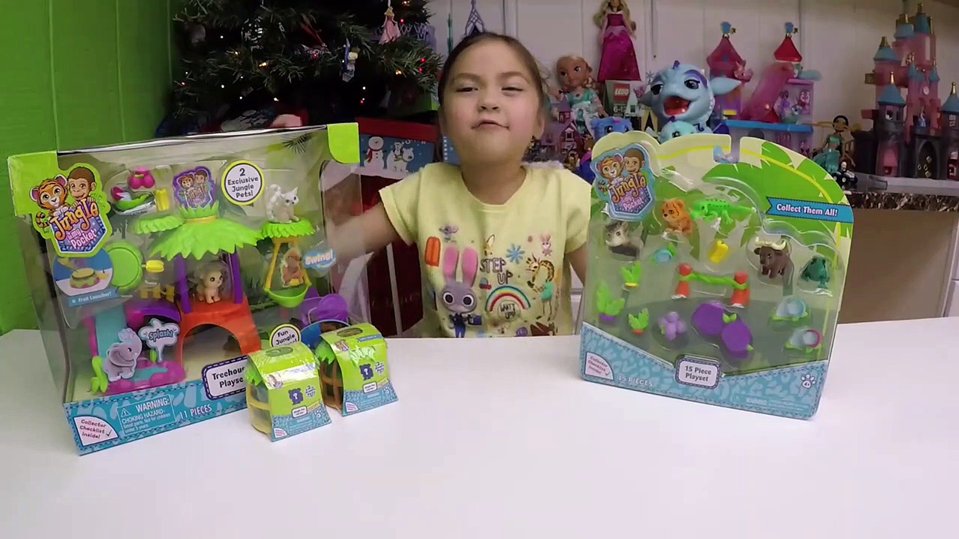 ⁣CUTE JUNGLE IN MY POCKET SURPRISE TOYS Tree House Animals Pet Toy Surprises ToysReview-Bxj