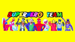 Superhero Superstars Gymnastics - Spiderman vs Joker w_ Pink Spidergirl, Frozen Elsa, Kat Karmashian-bgxJx