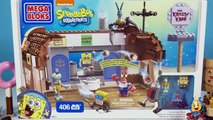 SpongeBob SquarePants Toys Mega Bloks Krusty Krab Attack Playset with Krabby Patty Launcher-I78t