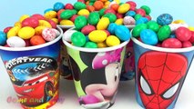 M&M Surprise Cups Disney Pixar Cars Tsum Tsum Peppa Pig Toys Learn Colors Play Doh Modelling Clay-z4HOjB