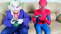 Spiderman vs Joker vs Minion! w_ Batman, Pink Spidergirl Crazy Gymnastics - Fun Superheroes  -)-2m1