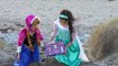 FROZEN ELSA and Anna GIANT TOY SURPRISE EGG HUNT & TREASURE HUNT at the Beach! Twozies-fq7ig